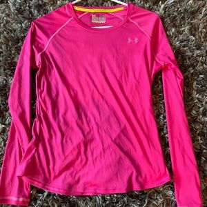 Pink under armour long sleeve
